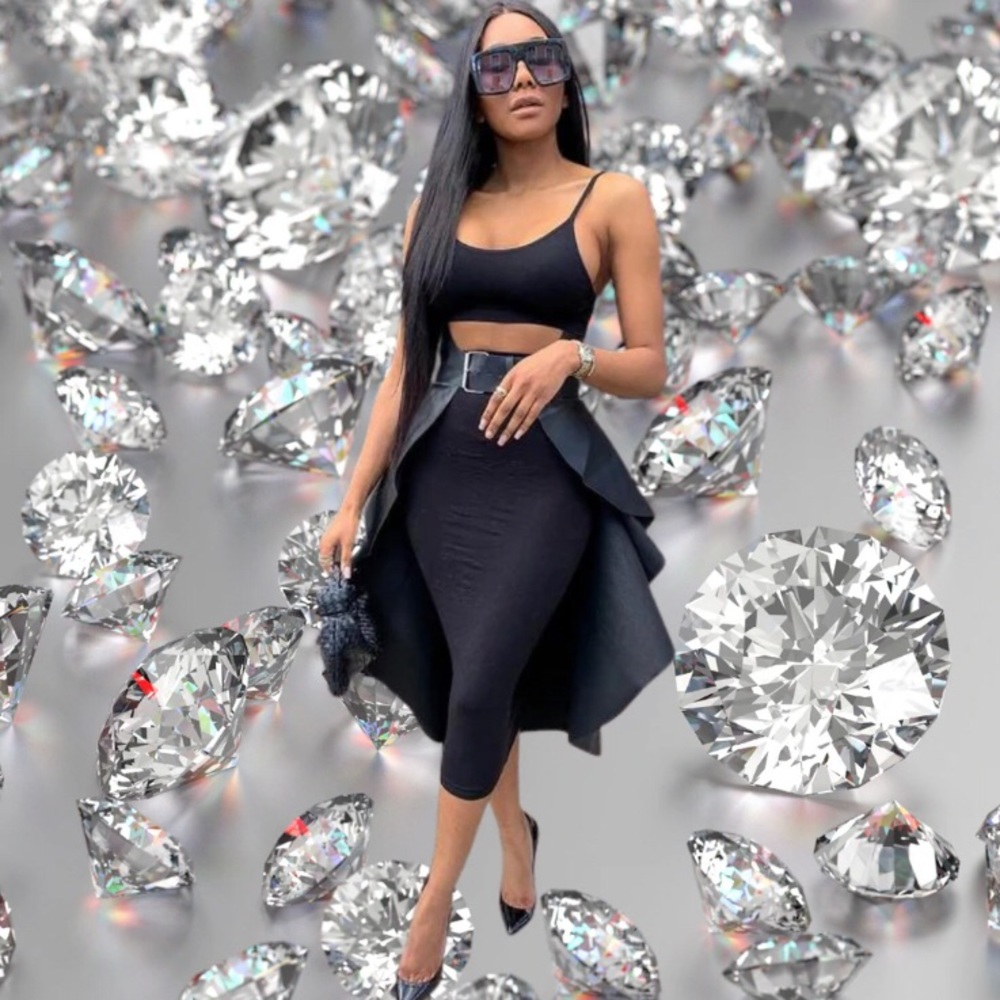 Faux Leather Asymmetrical Skirt Belt